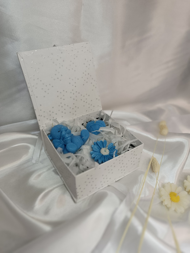 باکس شمع تدی آبی